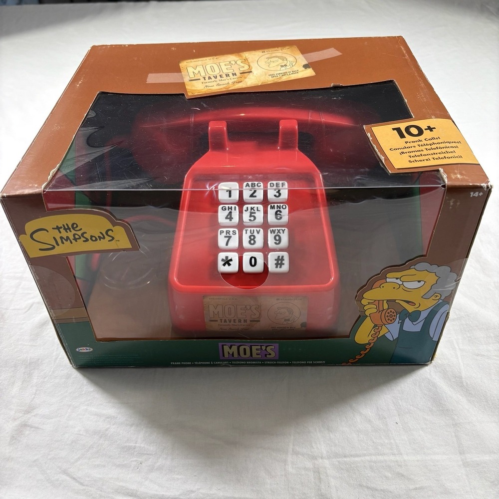 The Simpsons Moe's Prank Phone Red NEW